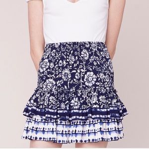 NWT BB Dakota Well Traveled Printed Ruffle Skirt